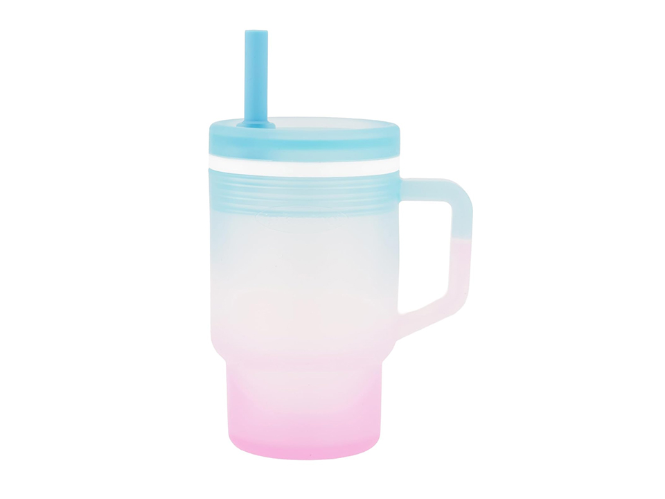 gradient pink to blue baby cup 