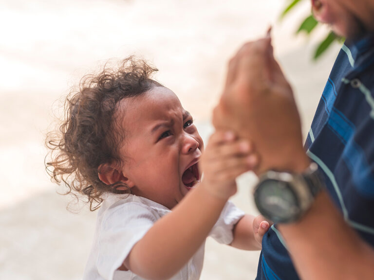 toddler having a tantrum